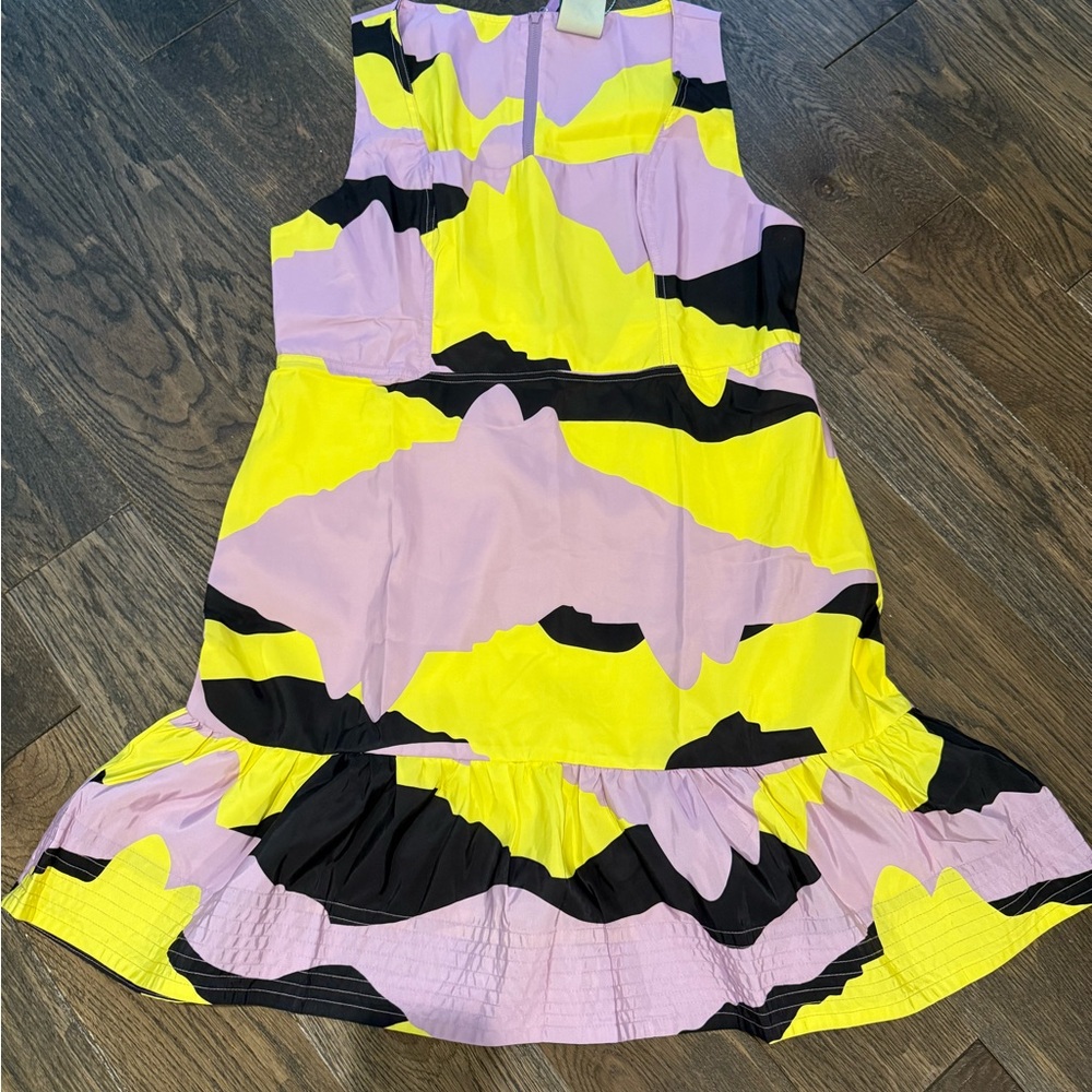 Farm Rio Women’s XL Vibrant Yellow and Pink Sleeveless Dress